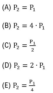 alternativas relacionando as pressões nas figuras 1 e 2.