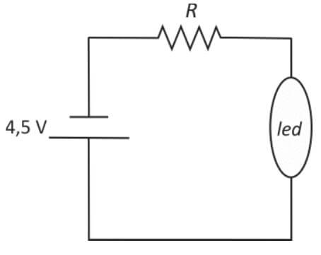 circuito led e resistor fuvest
